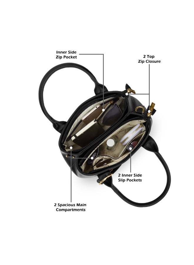 Lavie Luxe Women's Duo Rumba Handbag (Black) - Image 4